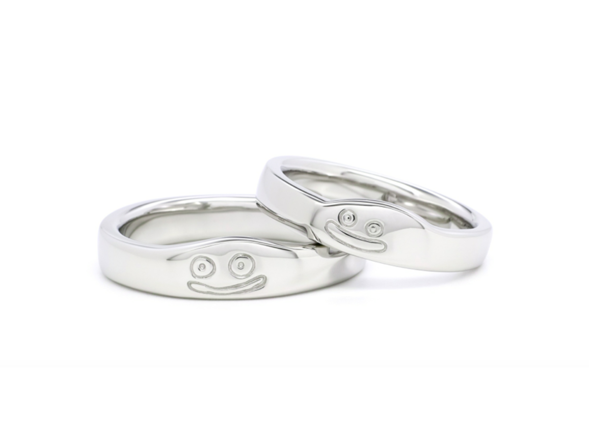 冒険と世界地図の手作り結婚指輪  浦谷さまご夫婦