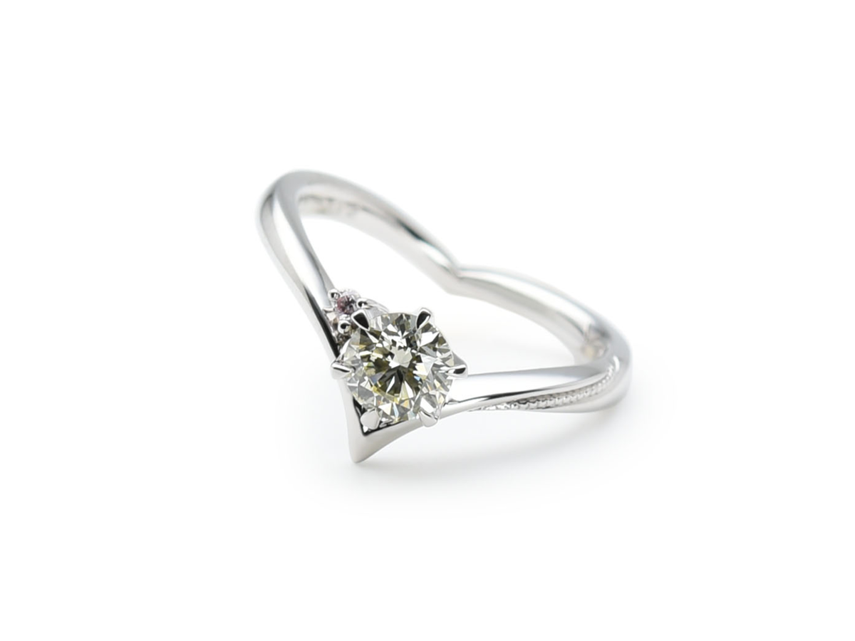 外すとハートに見える手作り婚約指輪 Yusuke様