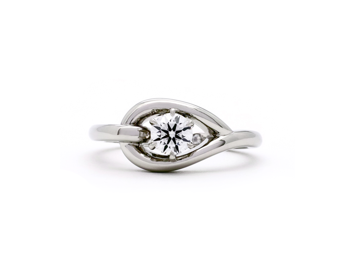 ∞イメージのデザイン性の高い手作り婚約指輪 関根様