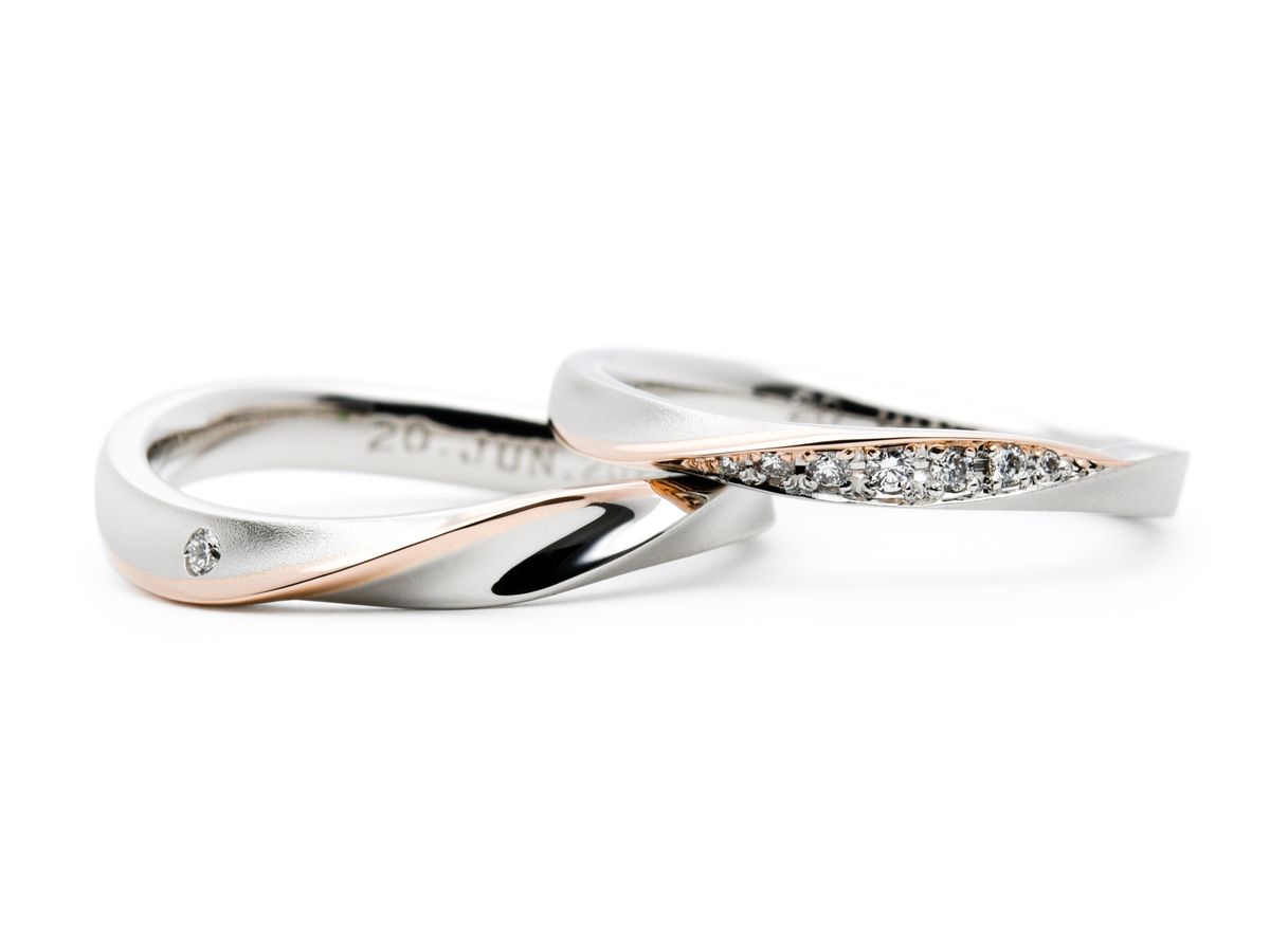 結婚指輪手作りコンビネーションhamriハムリ