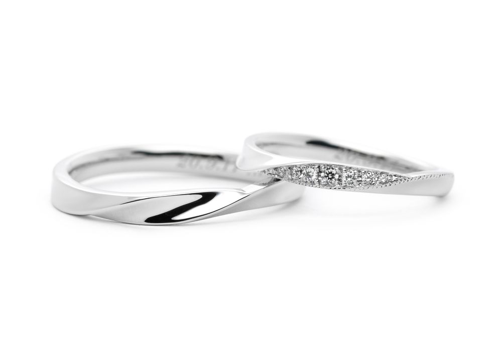 結婚指輪手作りプラチナふたひねりHamriハムリ