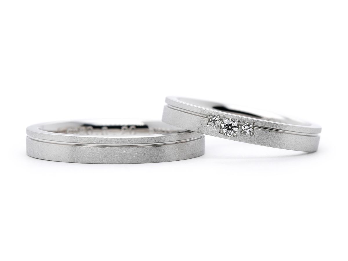結婚指輪手作りプラチナダイヤポイント加工Hamriハムリ