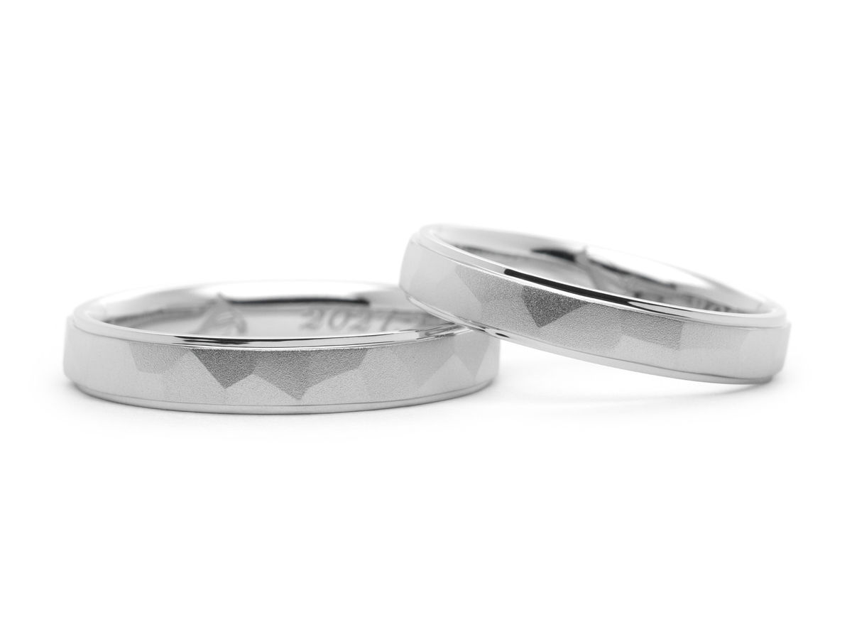 結婚指輪カクカクしているデザインhamriハムリ