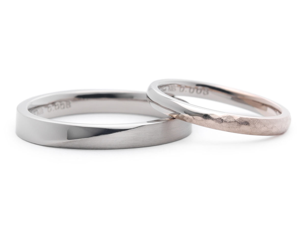 2種類楽しめるリバーシブルの手作り結婚指輪 Kenji&Sayo