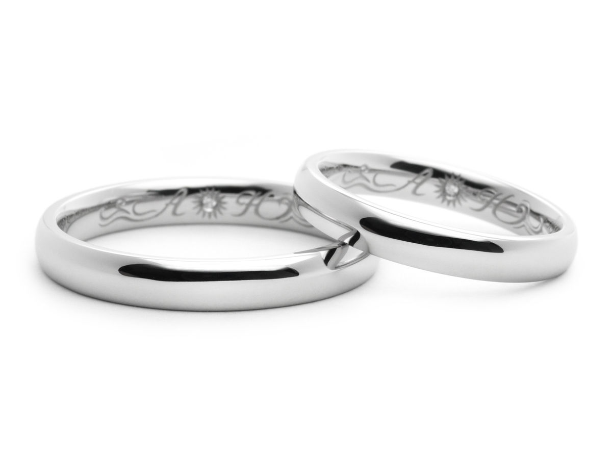 結婚指輪手作りプラチナレーザーシンプルHamriハムリ