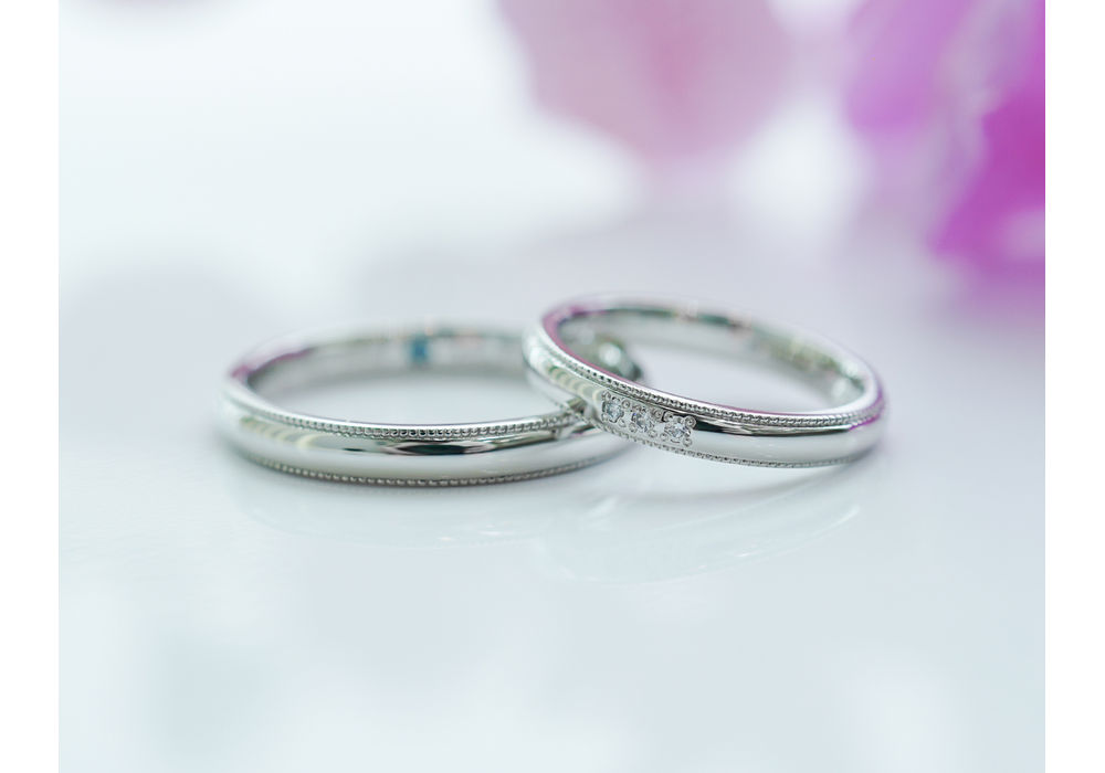 ミル打ちの手作り結婚指輪