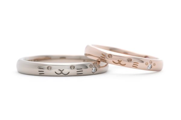 猫と肉球の手作り結婚指輪