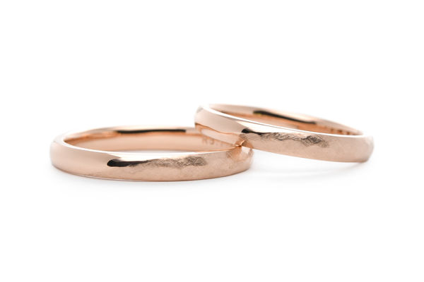 鏡面×アンティークの手作り結婚指輪
