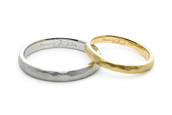 ほっこりイラストの手作り結婚指輪