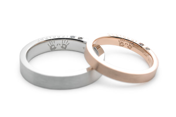 手型の手作り結婚指輪