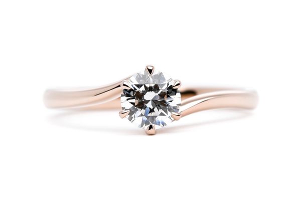 ローズゴールドの手作りリメイク婚約指輪