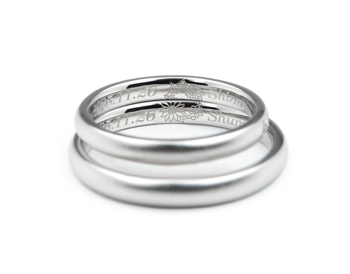 おふたりの花束が完成する手作り結婚指輪