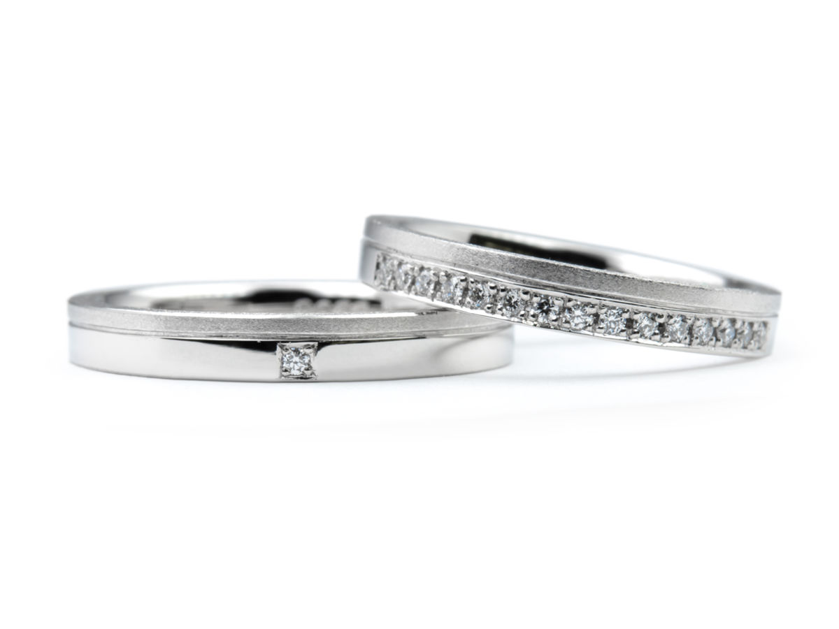 マットとエタニティリングのオーダーメイド結婚指輪