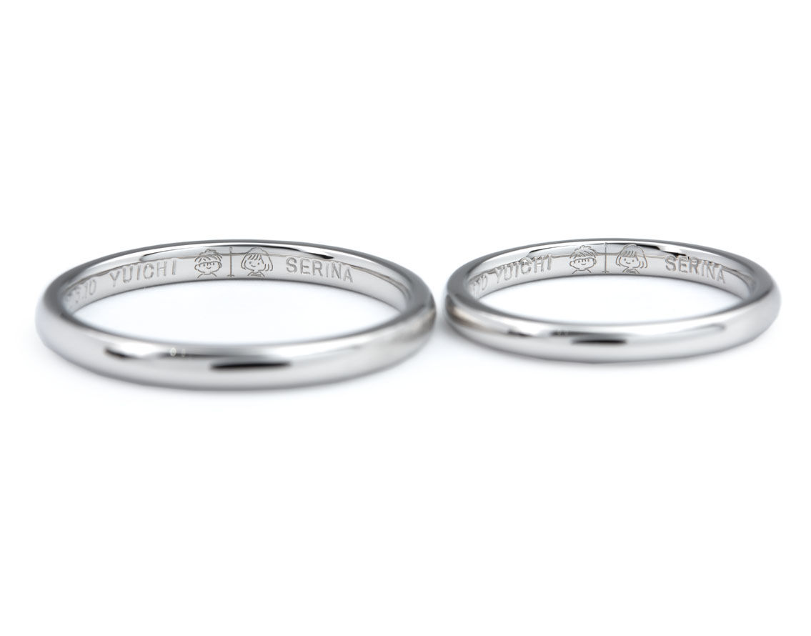 お笑い空間をイメージしたオーダーメイド結婚指輪