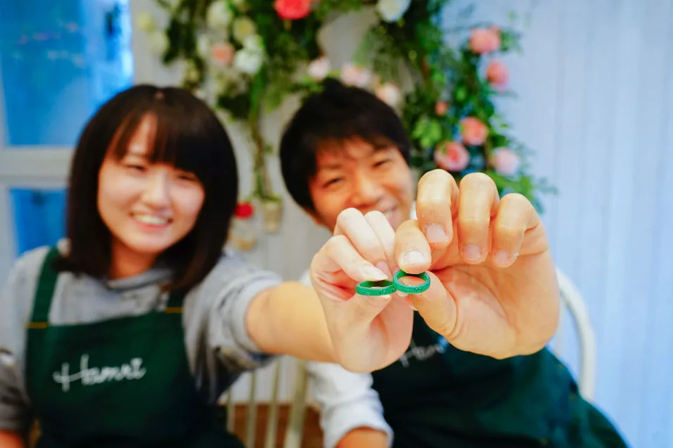 結婚指輪を手作りしたYuji & Yurie 様体験インタビュー