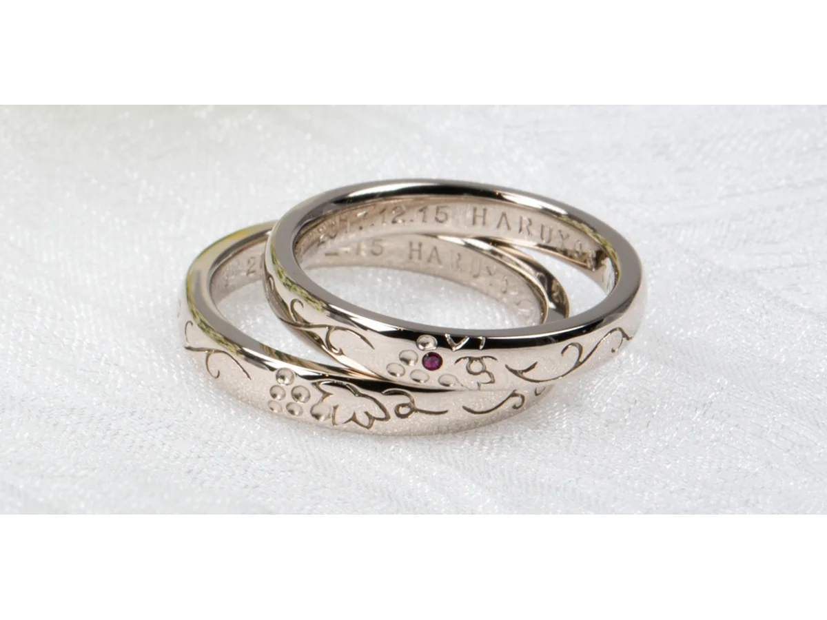 手作り結婚指輪T様&H様 2