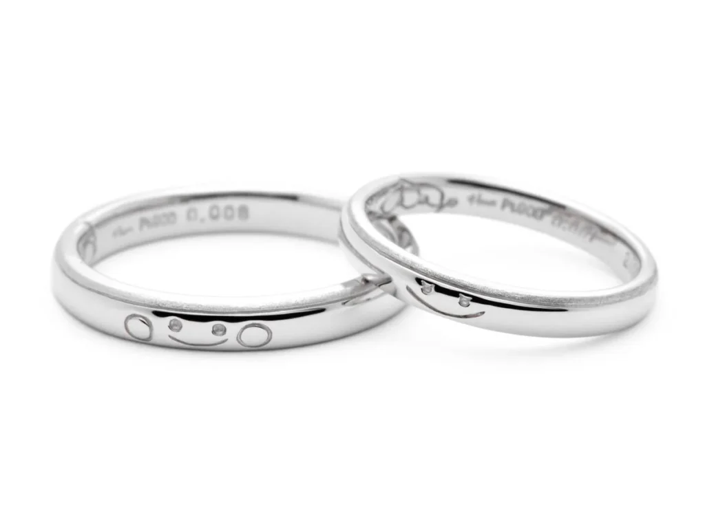 お互いを描いたスマイルの手作り結婚指輪 M様ご夫婦 2020.05.29