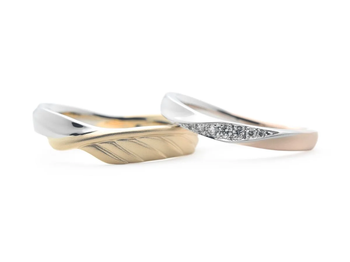 羽モチーフの手作り結婚指輪2019.12.01