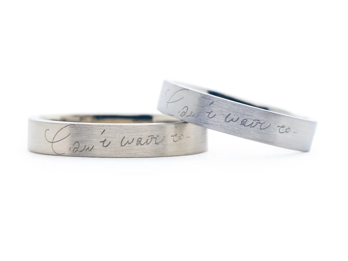 直筆メッセージが刻まれた手作り結婚指輪2019.09.04
