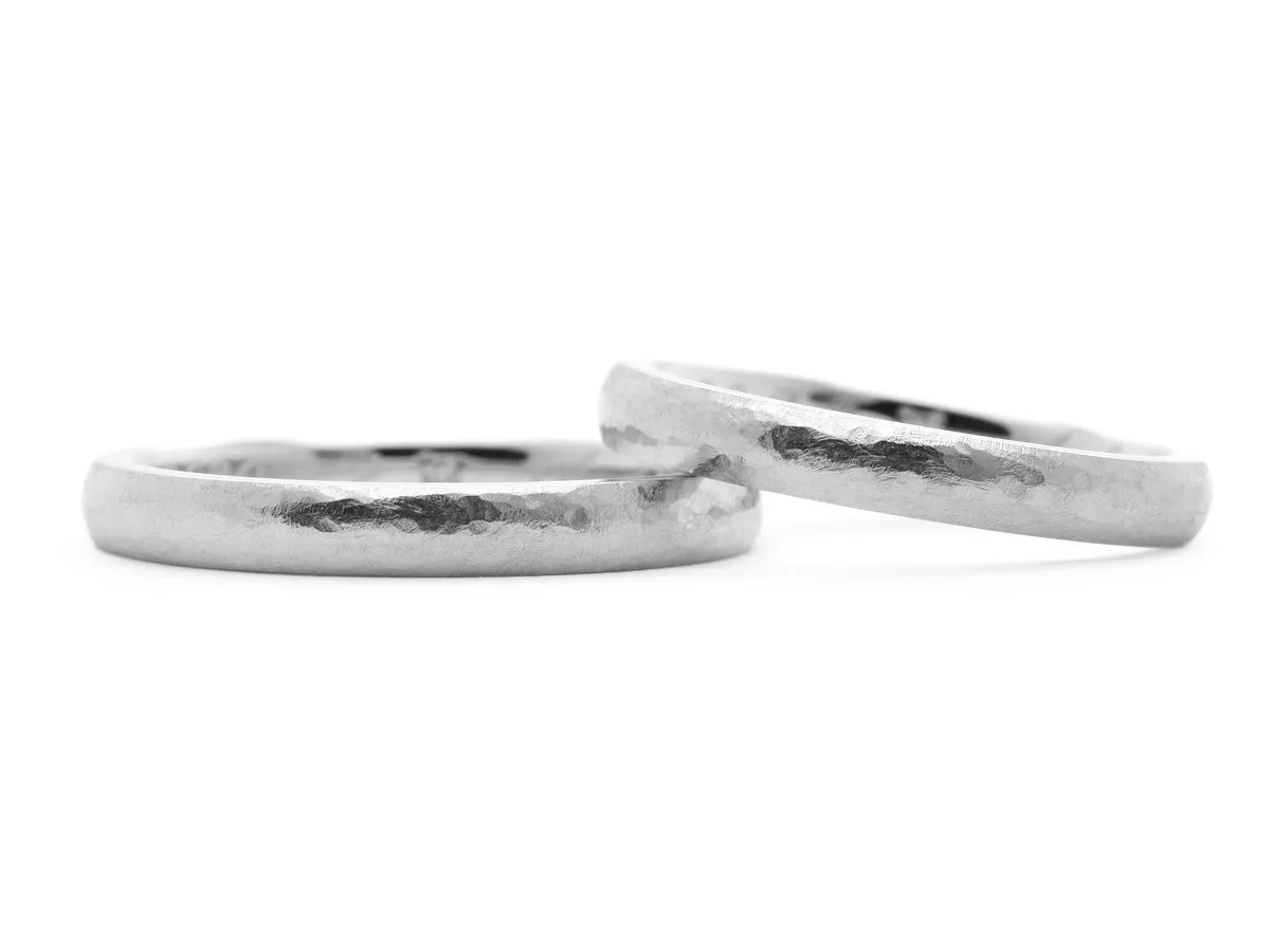 シンプルなアンティーク加工の手作り結婚指輪 千葉 Akinori&Eri 2019.11.21