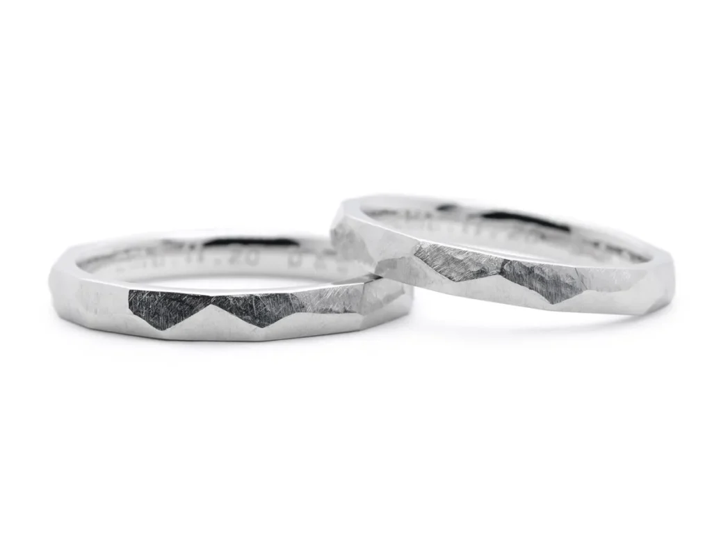 メリハリのついたファセットのオーダーメイド結婚指輪 千葉 Daichi&Satomi 2020.08.24