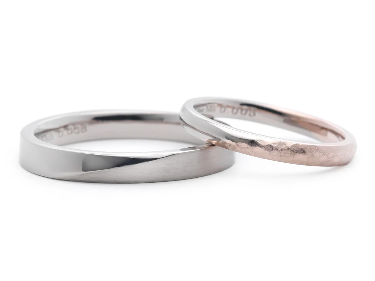 2種類楽しめるリバーシブルの手作り結婚指輪 東京 Kenji&Sayo 2021.09.05