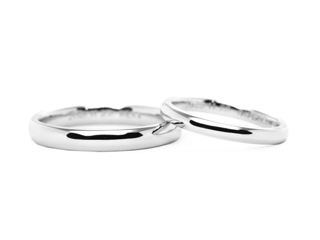 甲丸、ストレートのシンプルな手作り結婚指輪 東京 Shuichiro&Rena 2023.10.14