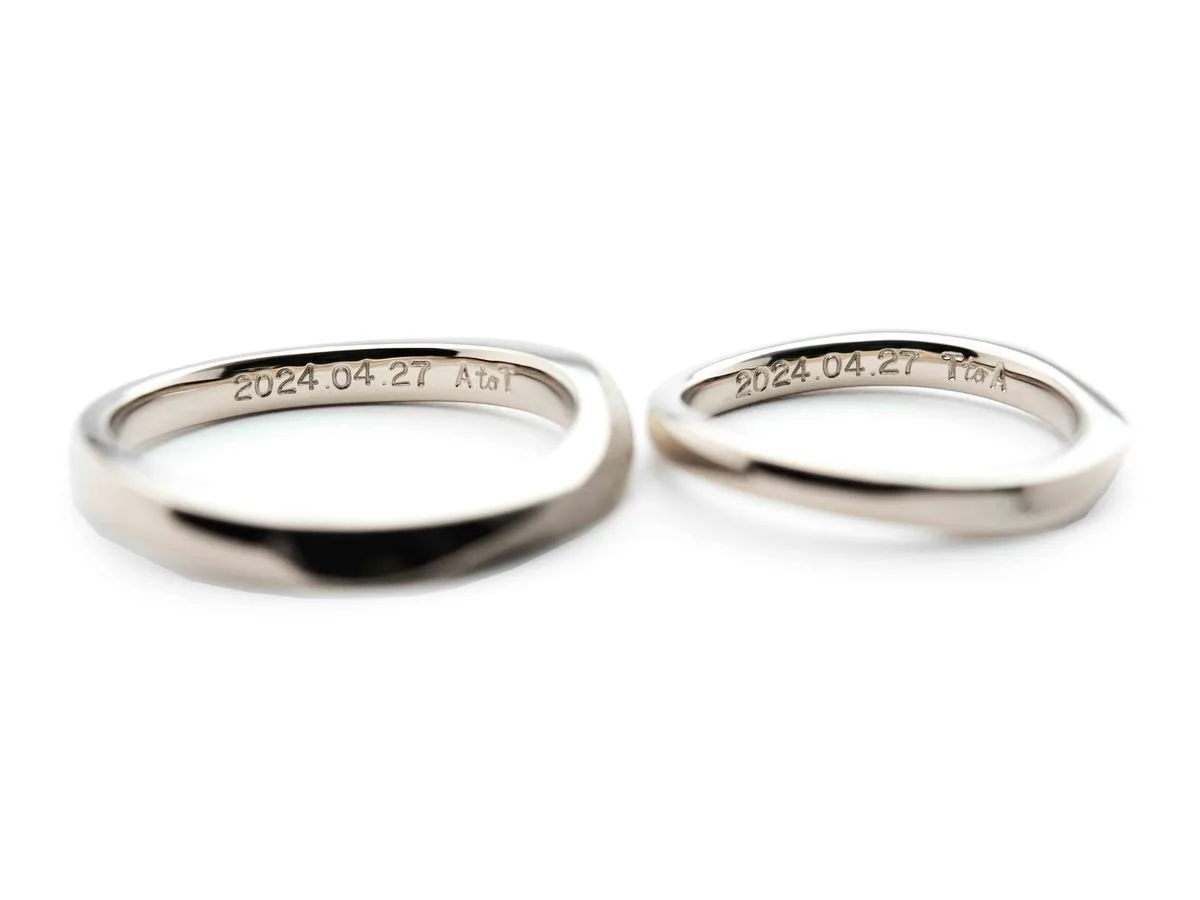 シャンパンゴールドで作るふたひねりの手作り結婚指輪 （2024031420010102） 2