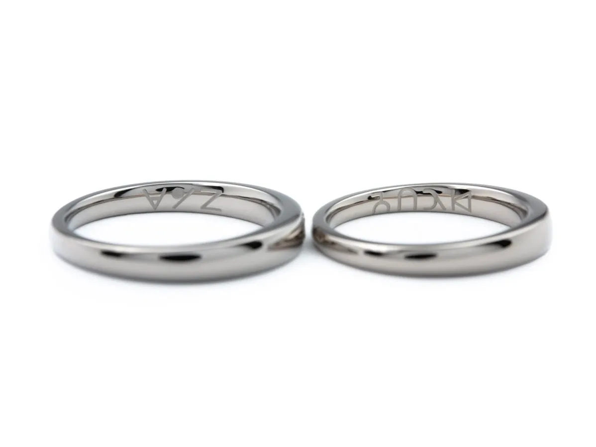 ルチルクォーツのオーダーメイド結婚指輪 2
