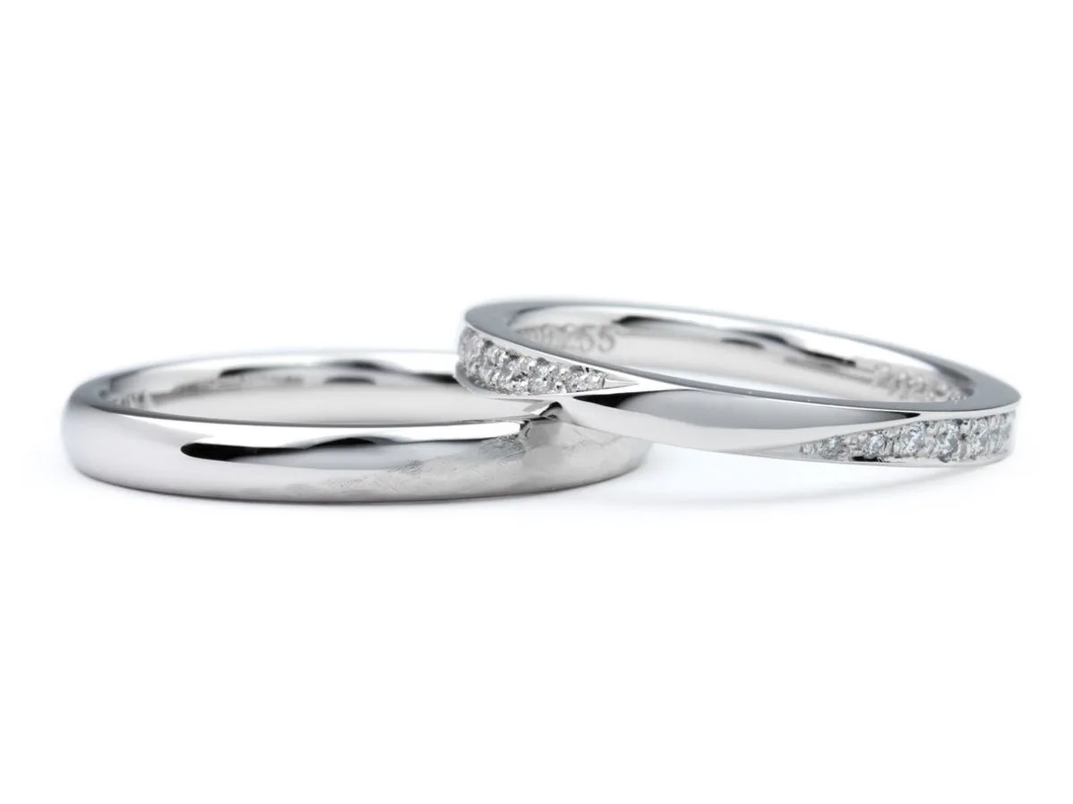 エタニティとひねりとアンティークの手作り結婚指輪