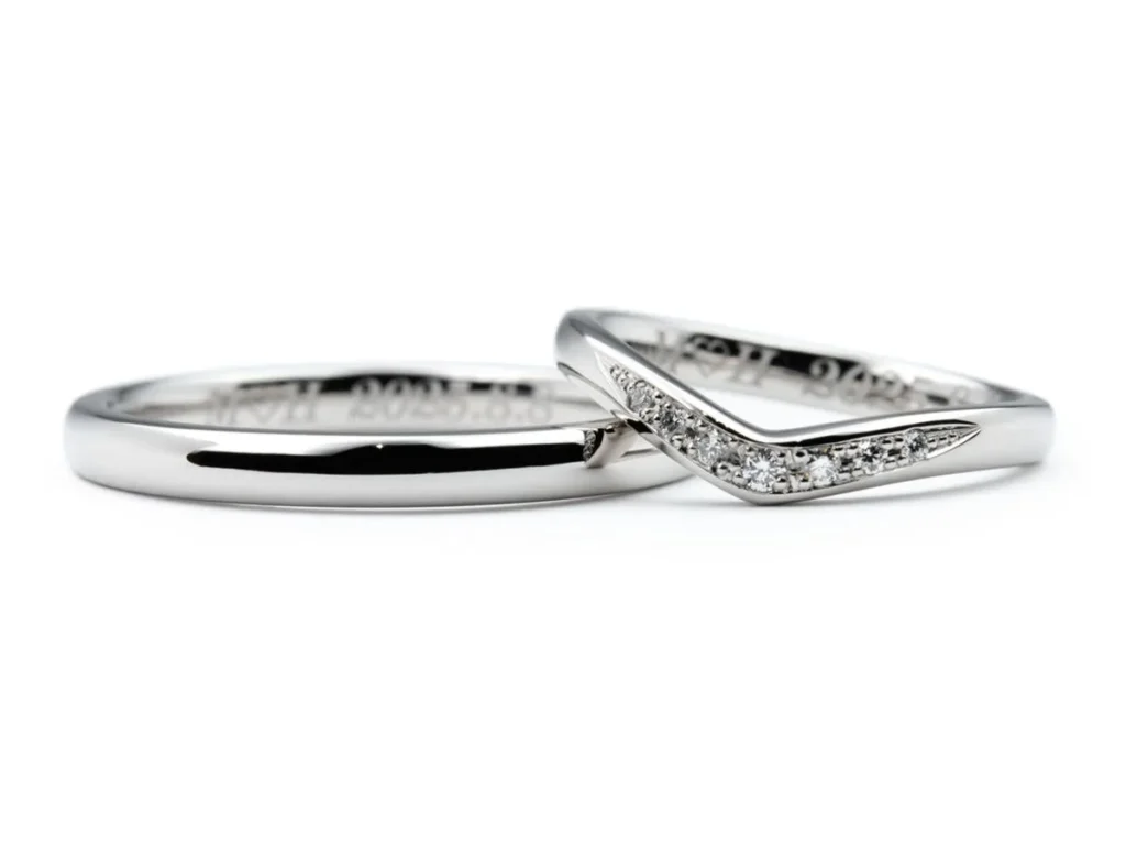 おふたりの指紋をお入れした手作り結婚指輪