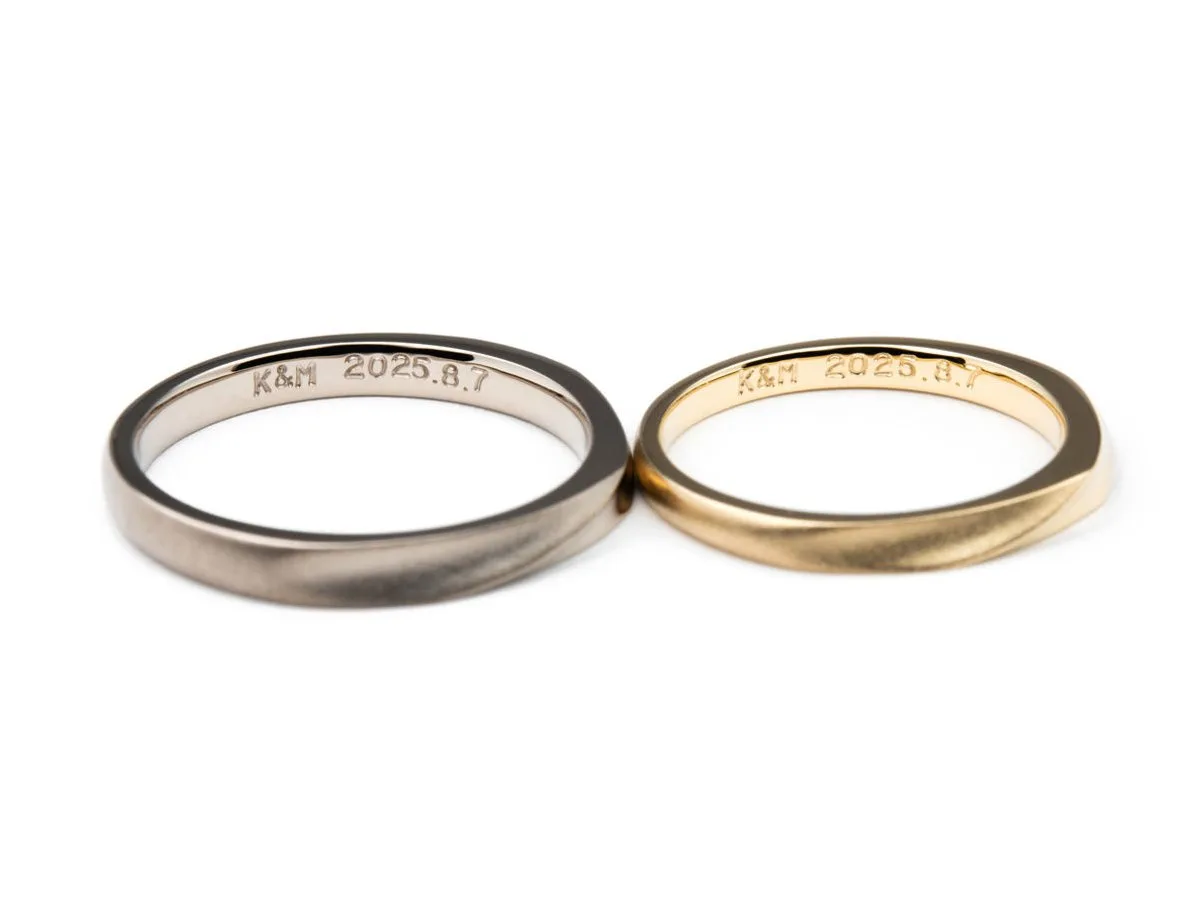 お好みのゴールドで作るふたひねりの結婚指輪 2