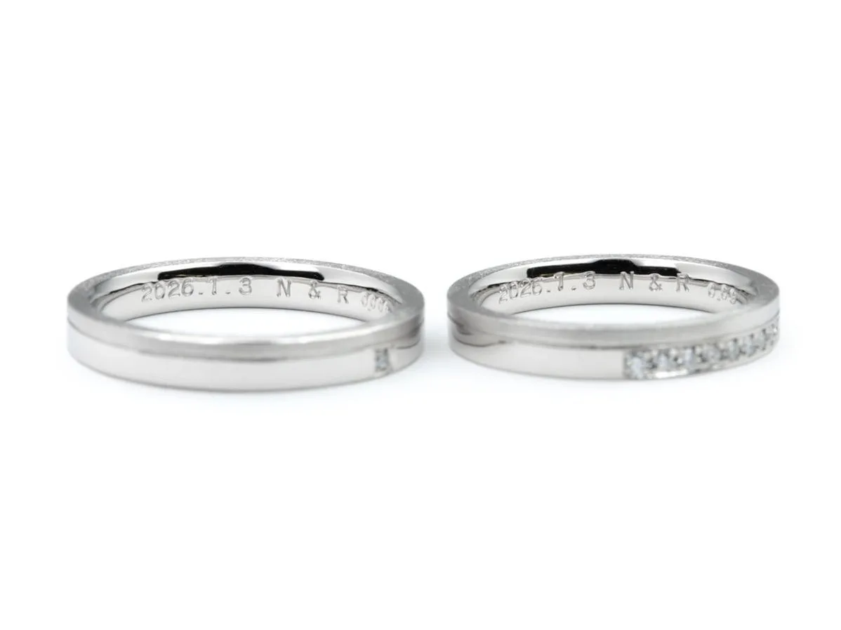 マットとエタニティリングのオーダーメイド結婚指輪 2