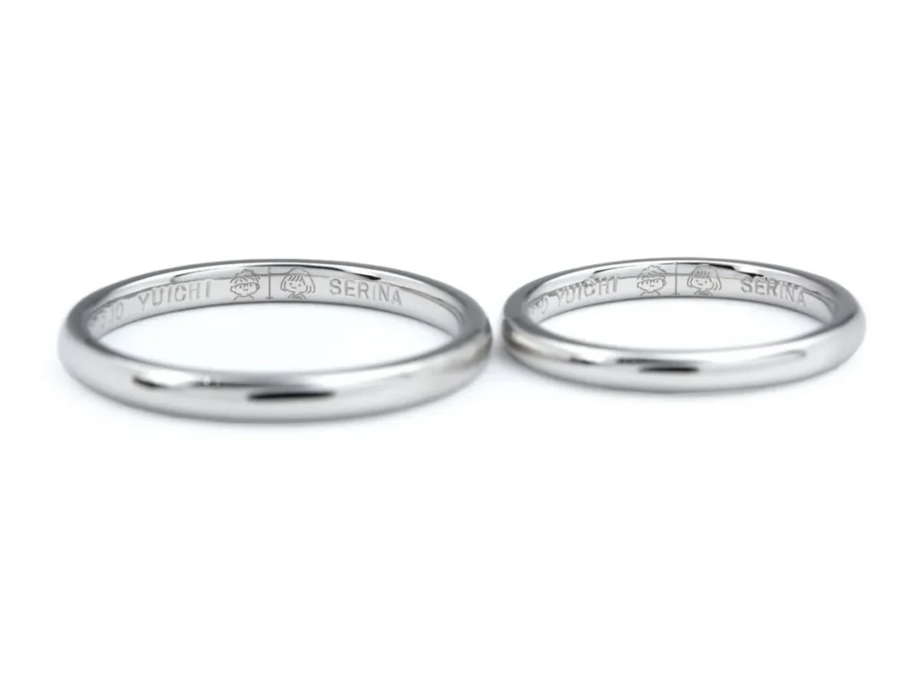 お笑い空間をイメージしたオーダーメイド結婚指輪