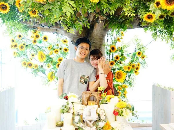 完成した手作り結婚指輪のお渡し・記念撮影